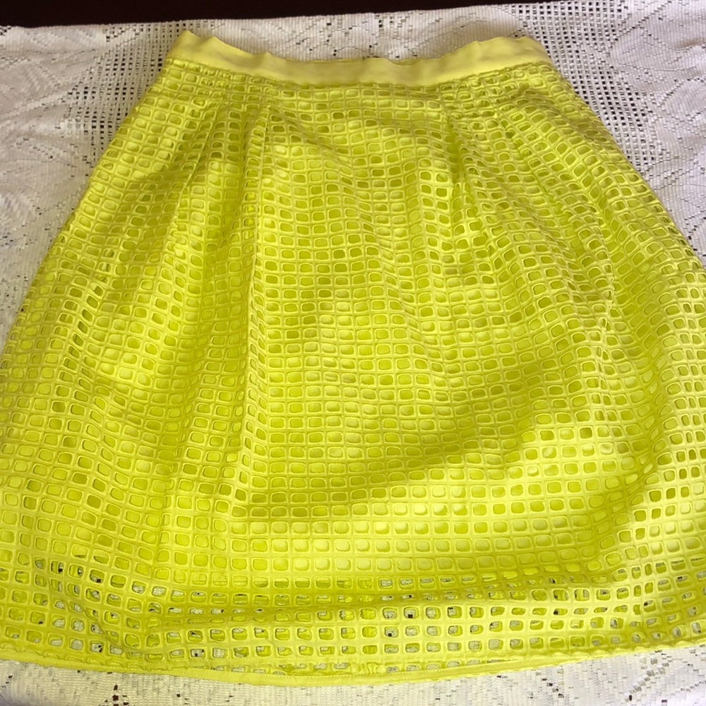Neon Yellow pleaded Skirt